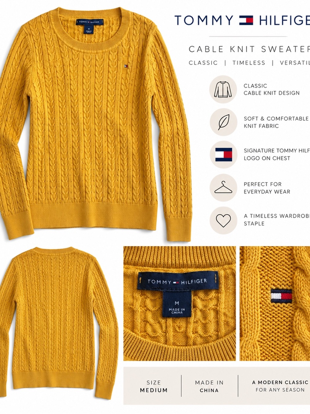 Tommy hilfiger cable knit sweater